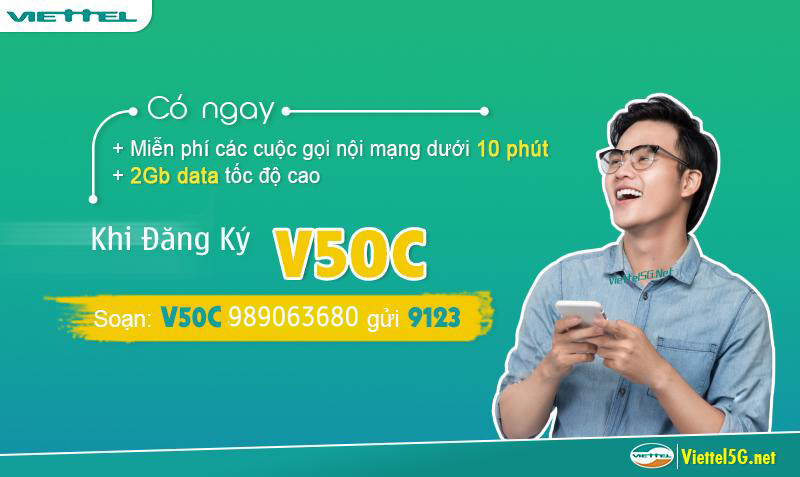 Gói 4G Viettel V50C
