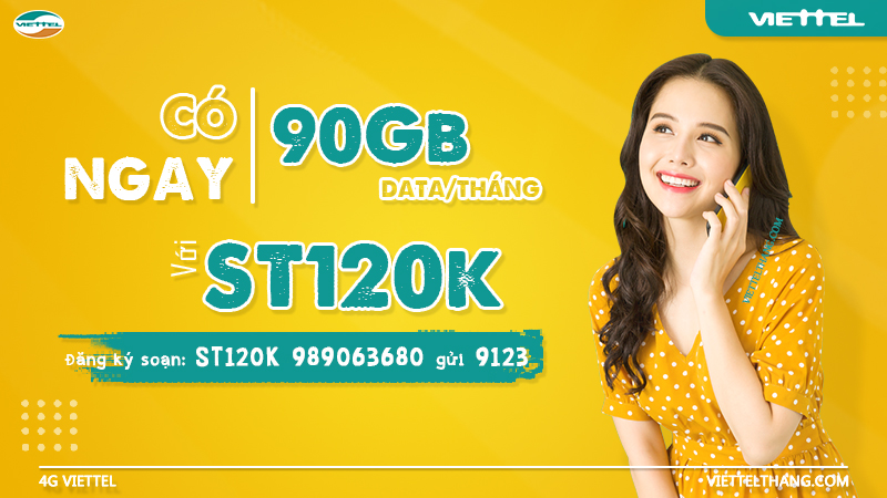 Gói 4G Viettel ST120K