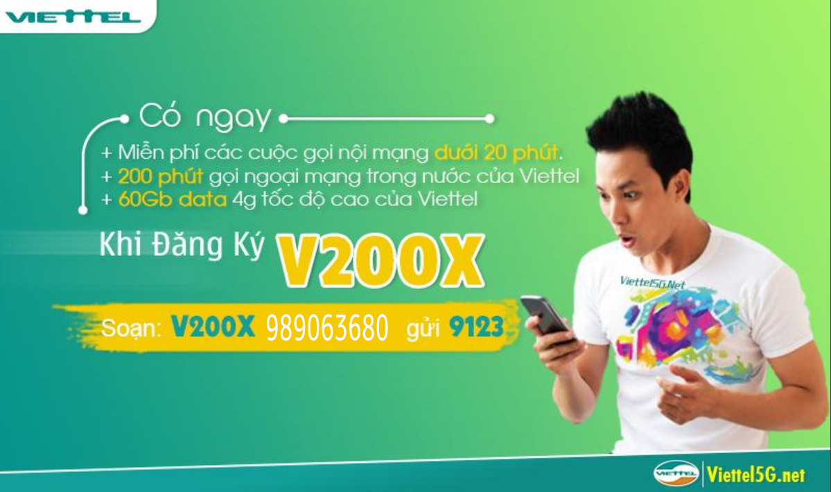 Gói combo 4G V200X của Viettel