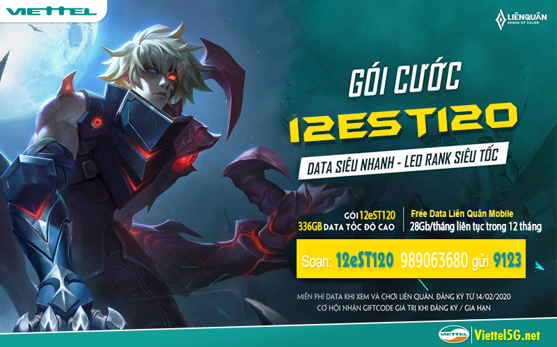Gói cước 12est120 của Viettel