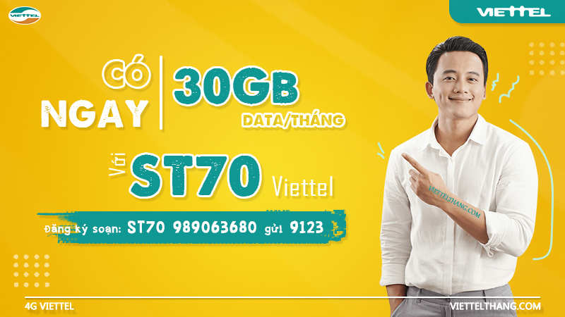 Gói cước 4G Viettel ST70