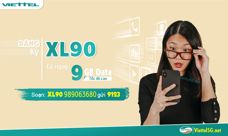 Gói cước 4G tốc độ cao XL90 Viettel
