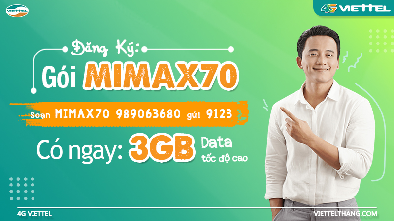 Gói cước Mimax70 của Viettel