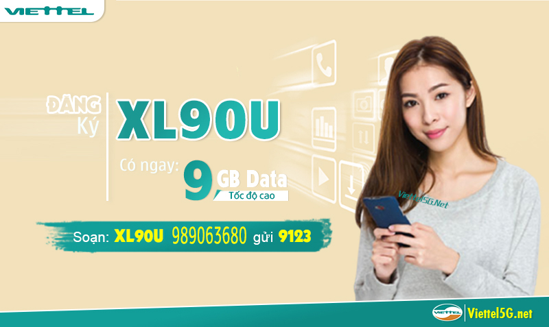 Gói 4G mới XL90U của Viettel