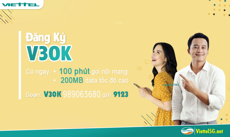 Gói cước gọi nội mạng V30K Viettel