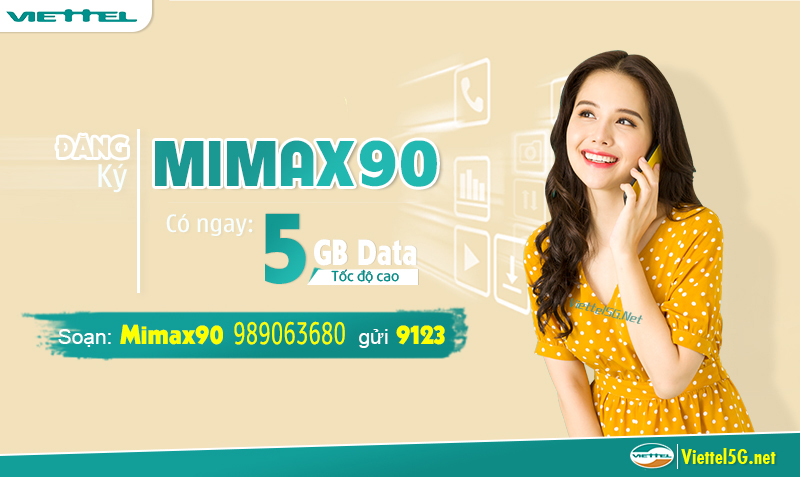 Gói cước mới MIMAX90 Viettel