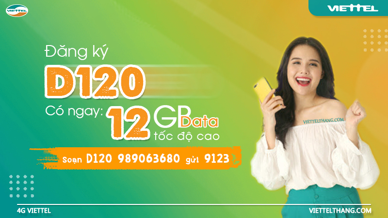 Đăng ký gói D120 của Viettel