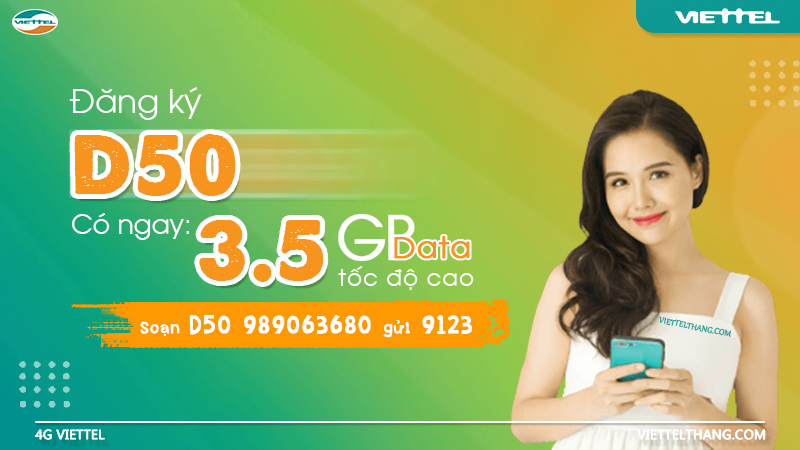 gói cước D50 của Viettel