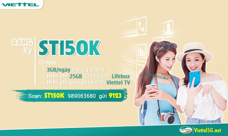 Gói data siêu tốc ST150K Viettel
